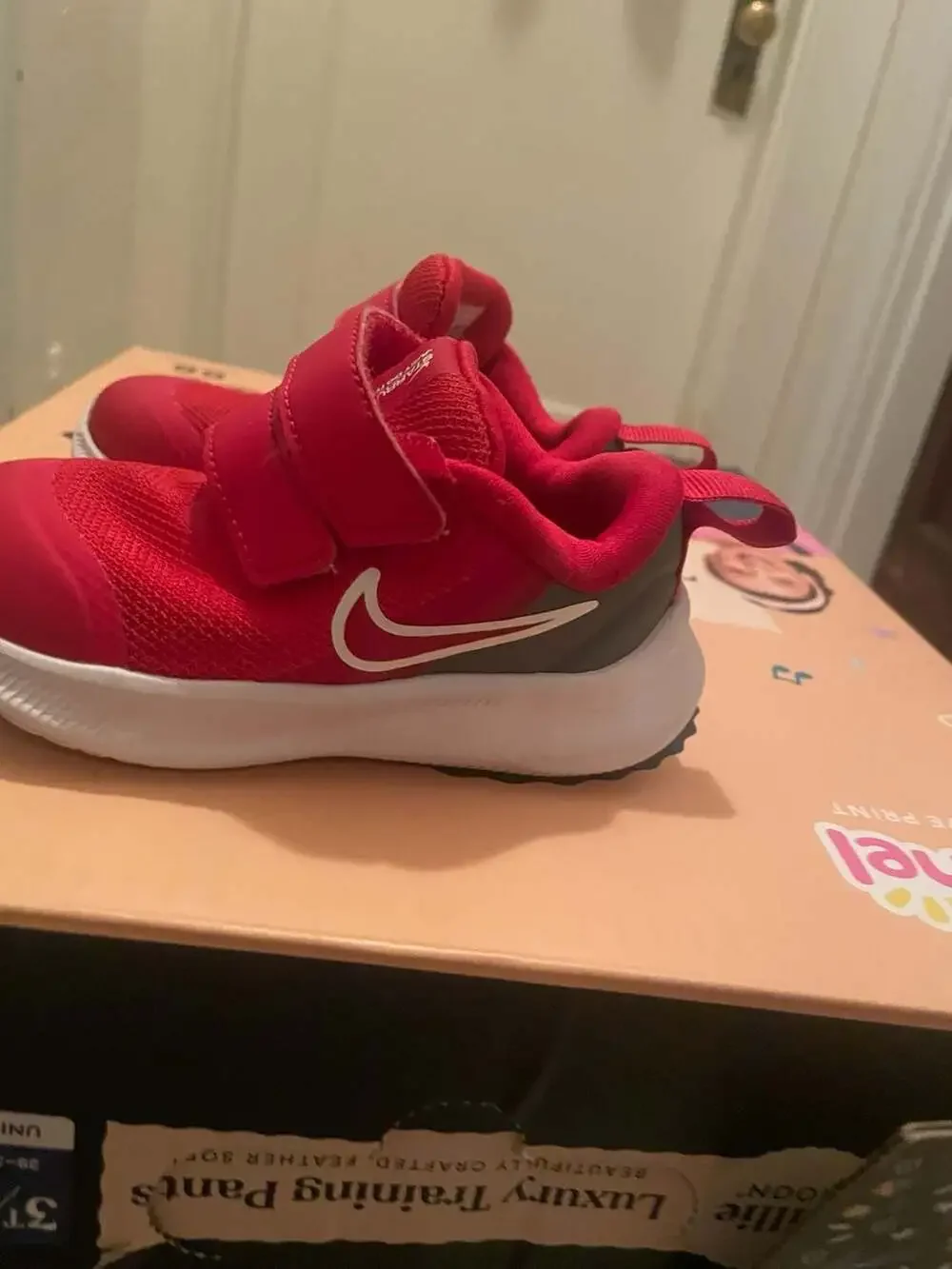 Nike Star Runner 3 TDV Toddler Shoes, University Red/Smoke Grey, Size 5C